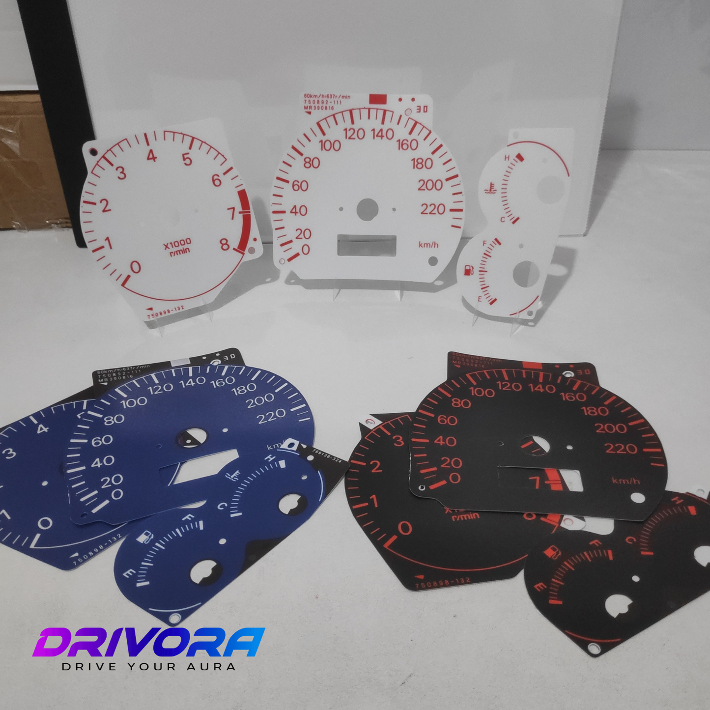 Mitsubishi Lancer CK EVO Decal Overlays (White Face)