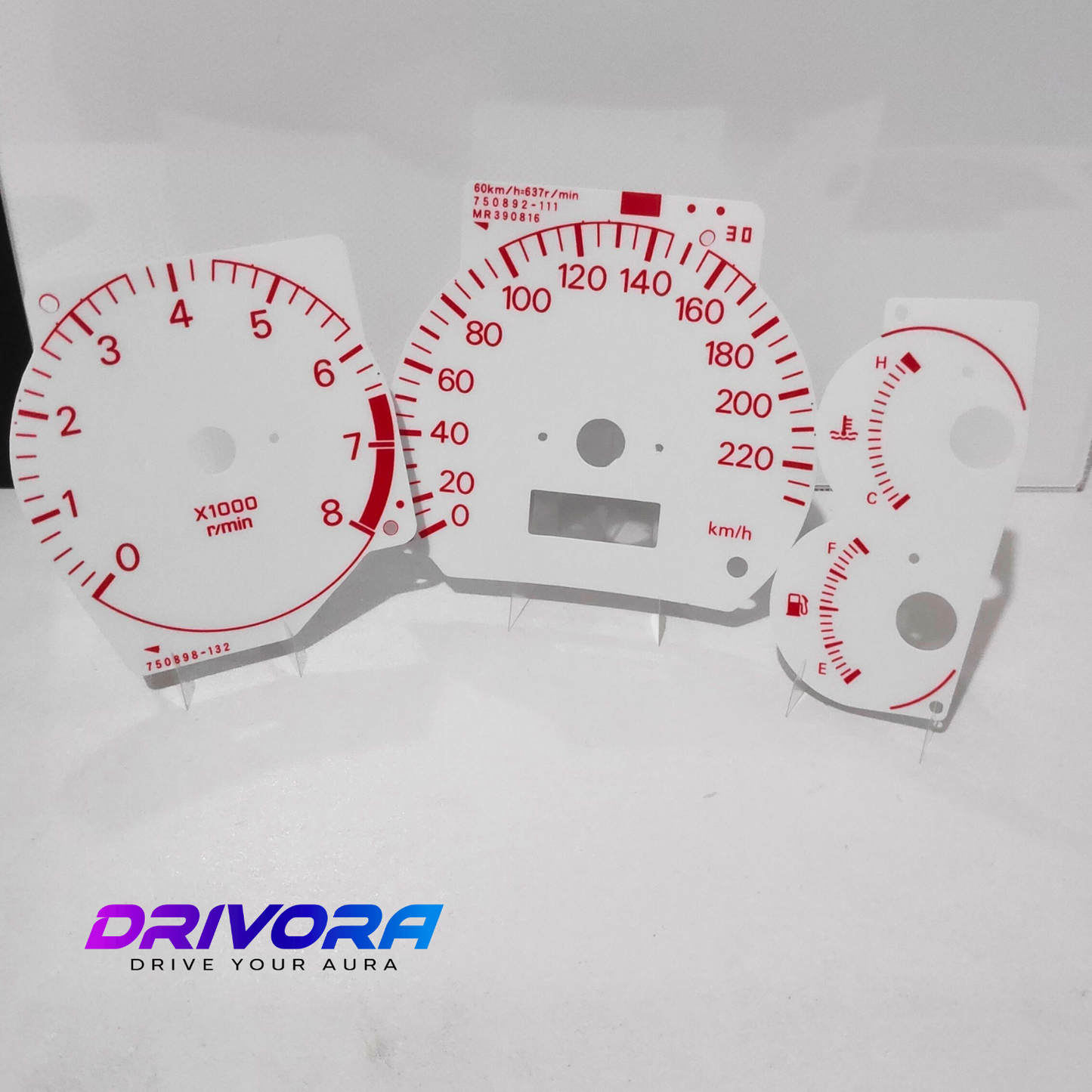 Mitsubishi Lancer CK EVO Decal Overlays (White Face)
