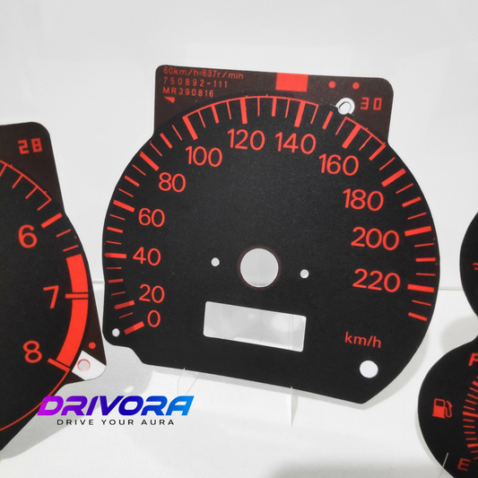 Mitsubishi Lancer CK EVO Decal Overlays (Black Amber)
